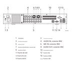 DAHUA DH-XVR5416L-4KL-I3 - DVR de 16 canales, resolución 4K, WizSense, H.265+, IA avanzada, 4 bahías para discos duros, soporte para 16 canales IP adicionales (32 en total), 2 canales de reconocimiento facial, SMD Plus, y funciones IoT y POS.