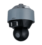 DAHUA DH-SDT5X405-4F-QA Cámara PTZ Dual de 4MP con IA, WizMind y visión multivisión. Incluye lente panorámico de 6mm y zoom 10-50mm para detalles precisos, IR de 100m, y soporte para reconocimiento y captura de rostros. #MV