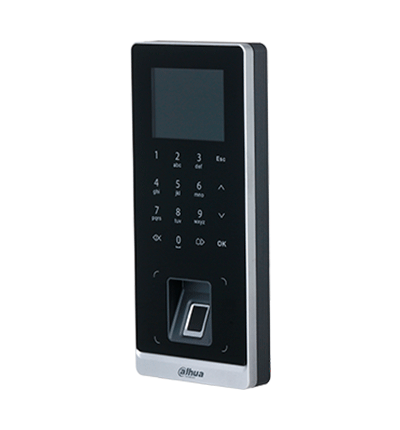 DAHUA ASI2212H-W - Control de Acceso Exterior IP65/ 3,000 Huellas/ 30,000 Tarjetas Mifare y Passwords/ 150,000 Eventos/ Diseño Delgado y Elegante/ Desbloqueo Remoto/ TCP/IP/ AutoRegistro/ P2P/ Funcion de Timbre/