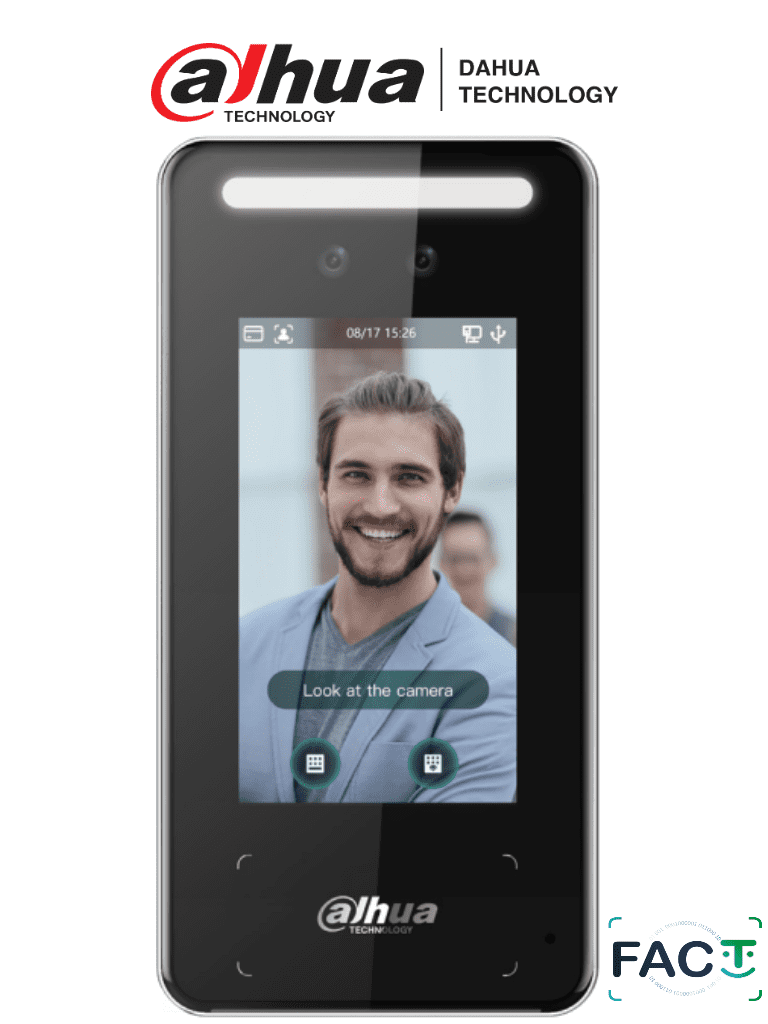 DAHUA ASI6213J-MW - Control de Acceso para Exterior con Reconocimiento Facial/ Pantalla de 4.3 Pulgadas/ Cámara de 2MP y Luz Blanca/ 6,000 Rostros/ 6,000 Password y Tarjetas Mifare/ Comunicación TCP/IP/  #SMBAlmacén #ÉxitosDahua