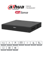 DAHUA DH-XVR5416L-4KL-I3 - DVR de 16 canales, resolución 4K, WizSense, H.265+, IA avanzada, 4 bahías para discos duros, soporte para 16 canales IP adicionales (32 en total), 2 canales de reconocimiento facial, SMD Plus, y funciones IoT y POS.