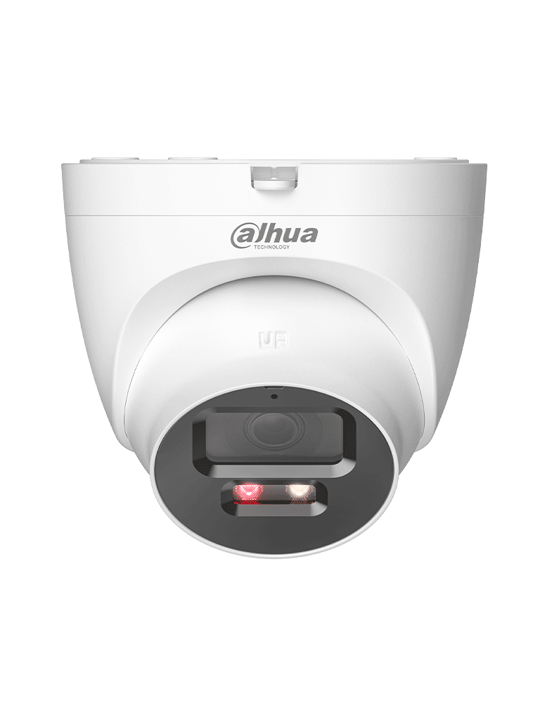 DAHUA IPC-HDW2249T-S-PV - Cámara domo IP de 2MP/ Iluminador Dual Inteligente/ Lente 2.8/ Disuasión activa/ SMD Plus/ protección perimetral/ Incorpora micrófono y bocina/ LED IR incorporado y luz cálida 30m/ PoE/ IP67/ IK10 antivandálica/ Ranura micro SD.