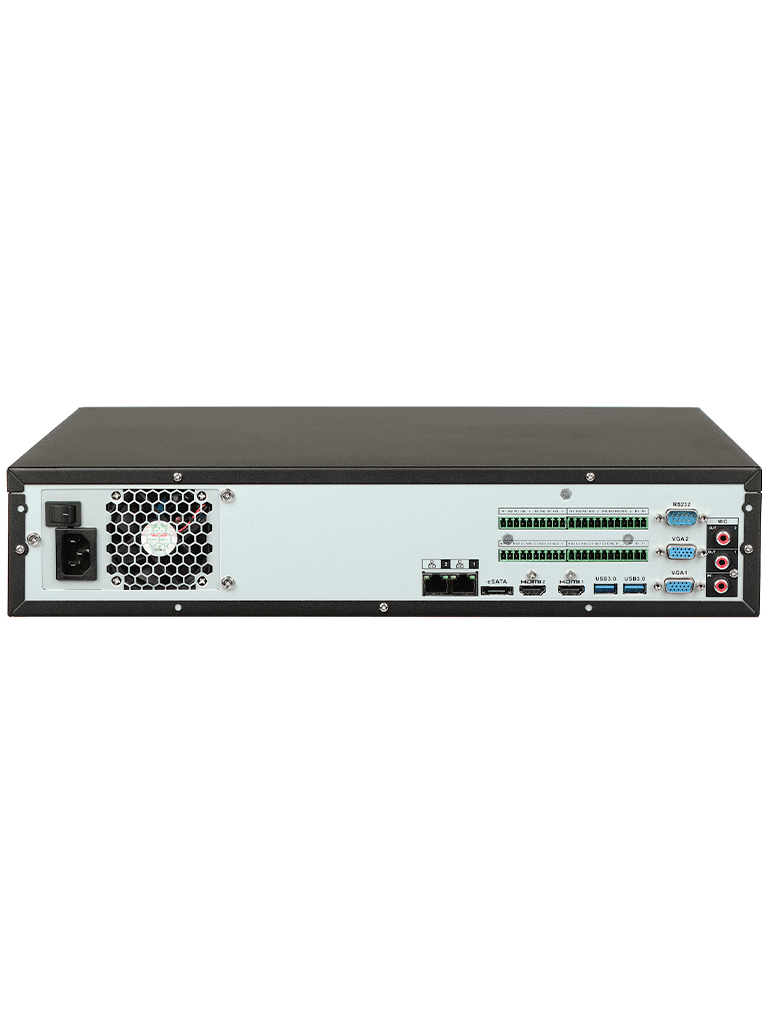 DAHUA DHI-NVR5864-EI - NVR 64 Canales IP 4K, WizSense, 2U, 8 Bahías HDD, H.265+, Hasta 384 Mbps, 2 Canales de Reconocimiento Facial, SMD Plus, AcuPick, Metadatos, Soporte para Cámaras con IA, ANPR y Conteo de Personas.