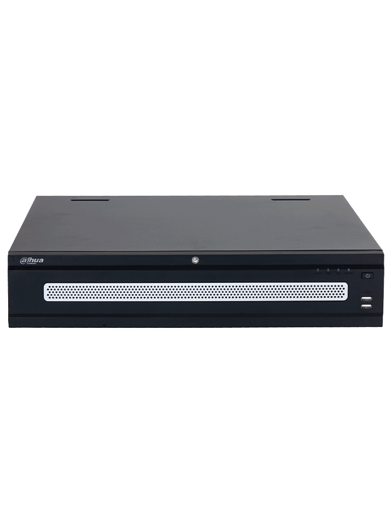 DAHUA DHI-NVR608RH-128-XI - NVR con tecnología Acupick y WizMind 128 canales 32MP, 8HDD, 1024Mbps. Clúster N+M, RAID0/1/5/6/10, Hot Swap. Detección de rostros, metadatos, protección perimetral, SMD Plus, y soporte IA por cámara.