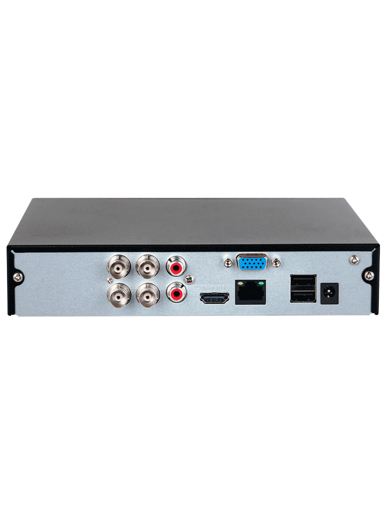 DAHUA KITXVR1B04-I1MP-2.8 - Kit de 4 canales con cámaras B1A11 de 1 MP, lente de 2.8mm y ángulo de visión 93°. Soporta 4 canales más 1 IP o hasta 5 canales IP, tecnología SMD Plus, búsqueda de humanos y vehículos #DAHQ1M #LF #DVM #VolDH