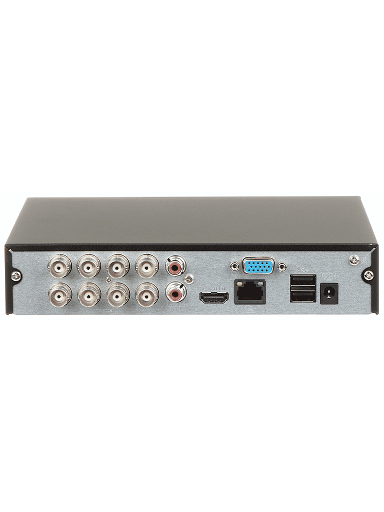 DAHUA KIT/XVR1B08-I/4-B1A21N-U - Kit de Videovigilancia con DVR Cooper-I WizSense, IA, 8 canales +2 IP o Hasta 10 Canales IP  y 4 cámaras B1A21-U de 2MP. Graba en H.265+  y permite búsqueda de humanos y vehículos con SMD Plus.