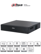 DAHUA DH-XVR5832S-I3 - DVR 32 canales de 5MP y 1080p con WizSense, H.265+, codificación IA. Incluye 2 canales de reconocimiento facial y soporte para hasta 32 canales IP (32 totales). SMD Plus y protección perimetral. #XVRPRO
