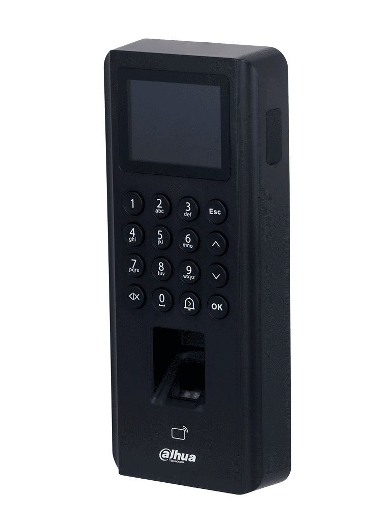 DAHUA ASI2212J-D - Control de Acceso de Huella y Tarjetas ID (EM)/ Pantalla de 2.4 Pulgadas/ Comunicacion TCP/IP/ P2P/ Soporte 5,000 Usuarios Tarjetas y Passwords/ 3000 Huellas/ 100,000 Registros/ 128 Periodos y Dias Festivos/