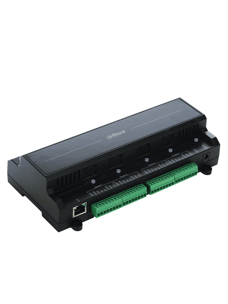 DAHUA ASC2102B-T - Control de Acceso Esclavo para Control Maestro/ Soporta Conexión en Cascada/ 2 Puertas y 4 Lectoras/ 20,000 Usuarios/ 30,000 Registros/ Soporta RS-485 y Wiegand