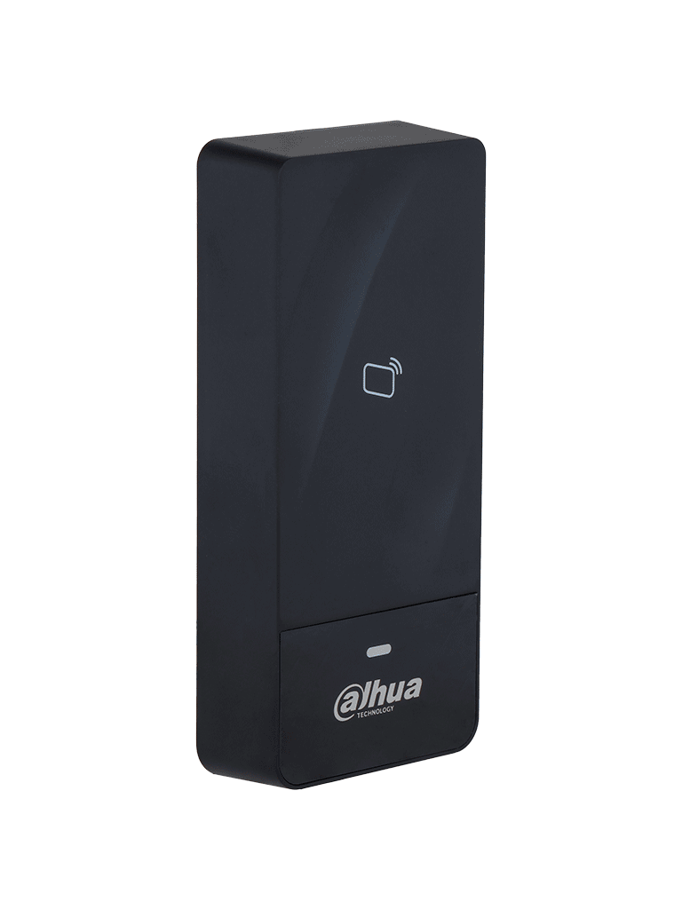 DAHUA ASR1200E - Lectora de tarjetas Mifare 13.56 MHz / Para exteriores / IP66 / Conexión Wiegand o RS485 / Indicador de luz y sonido #AccesoProfesional #ACCDA #MDY
