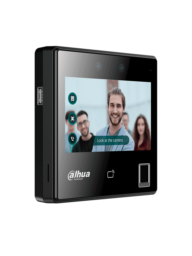 DAHUA ASI3214A-W - Control de acceso con reconocimiento facial y pantalla táctil de 4.3"/ 3,000 rostros/ 5,000 huellas y 3,000 tarjetas MIFARE. Rango de reconocimiento de 0.3 a 1.5 m/ WiFi/ TCP/IP/ Wiegand/ RS485/ P2P. FACT/ #CONGEDAHCTRLA