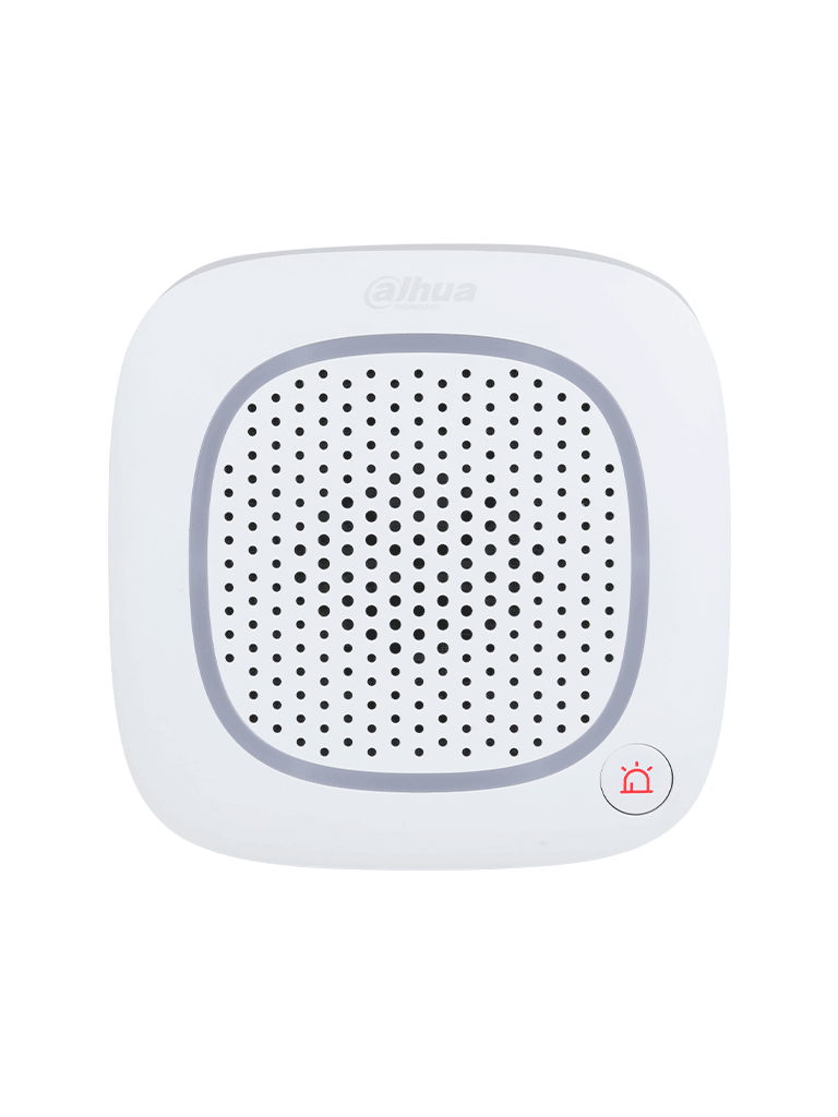 DAHUA DHI-ARA14-W2- Sirena intercom inalámbrica con audio bidireccional y múltiples sonidos (fuego, intrusión, pánico, médica y más). Compatible únicamente con HUB 2. Soporta botón de pánico para mayor seguridad y control. #LoNuevo #AWD #AD