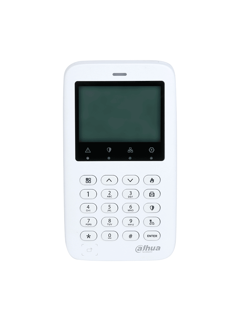 DAHUA DHI-ARK50C-R Teclado controlador de paneles ARC9 y ARC2/ Indicador de estatus de zona, armado y desarmado/ Armado y desarmado con NIP y Tarjeta IC / Múltiples funciones de cancelación, bypass, operaciones con relevadores #MA