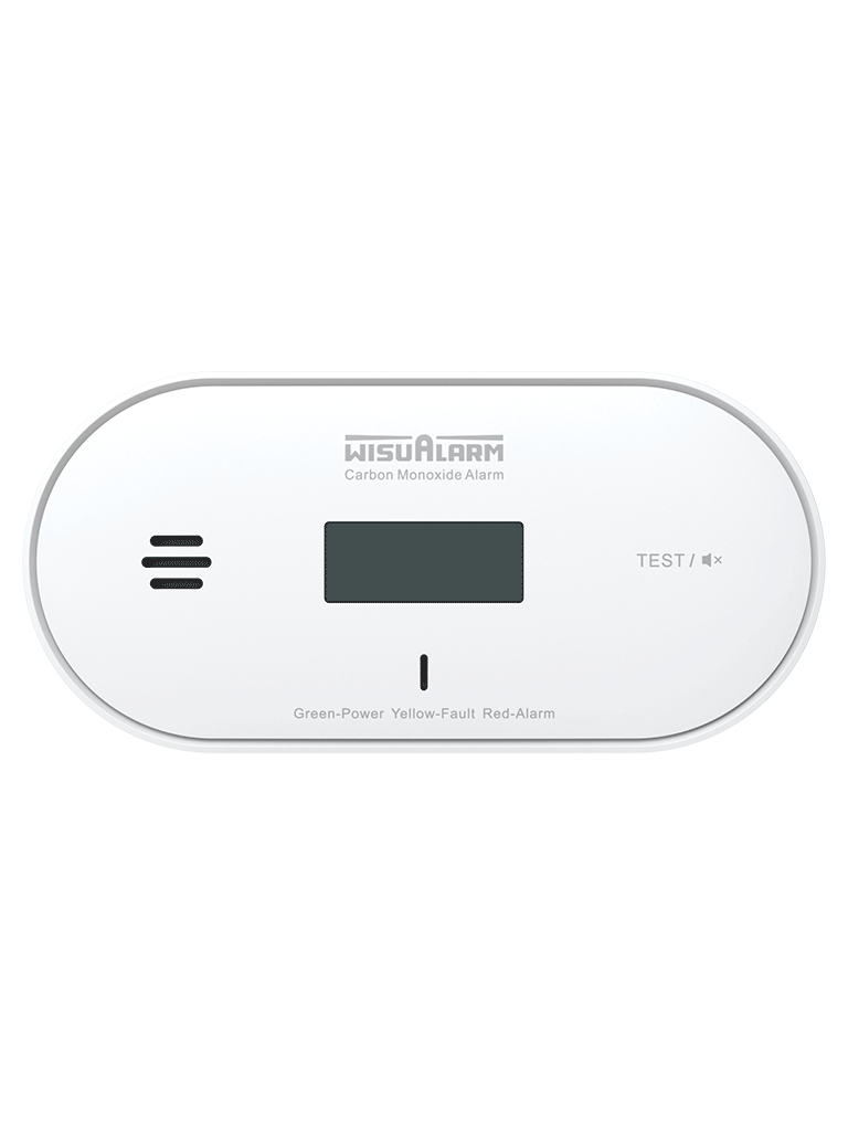 DAHUA WISUALARM DHI-HY-GC30A - Detector de monóxido de carbono (CO) autónomo, Mide temperatura y humedad, Batería de 10 años, Pantalla informativa y luces indicadoras, Alarma de 85 dB, Certificaciones TÜV, CE y UKCA, #LoNuevo #Wisualarm