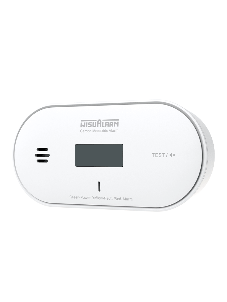 DAHUA WISUALARM DHI-HY-GC30A - Detector de monóxido de carbono (CO) autónomo, Mide temperatura y humedad, Batería de 10 años, Pantalla informativa y luces indicadoras, Alarma de 85 dB, Certificaciones TÜV, CE y UKCA, #LoNuevo #Wisualarm