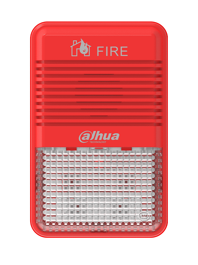 DAHUA WISUALARM HY-1500 - Lampara Estroboscópica con Sirena Direccionable/ 2 Hilos/ Volumen de 75 dB–115 dB/ 24V DC/ Cumple Normas: EN54-3, EN54-23/ Microprocesador integrado/  #LoNuevo #Wisualarm