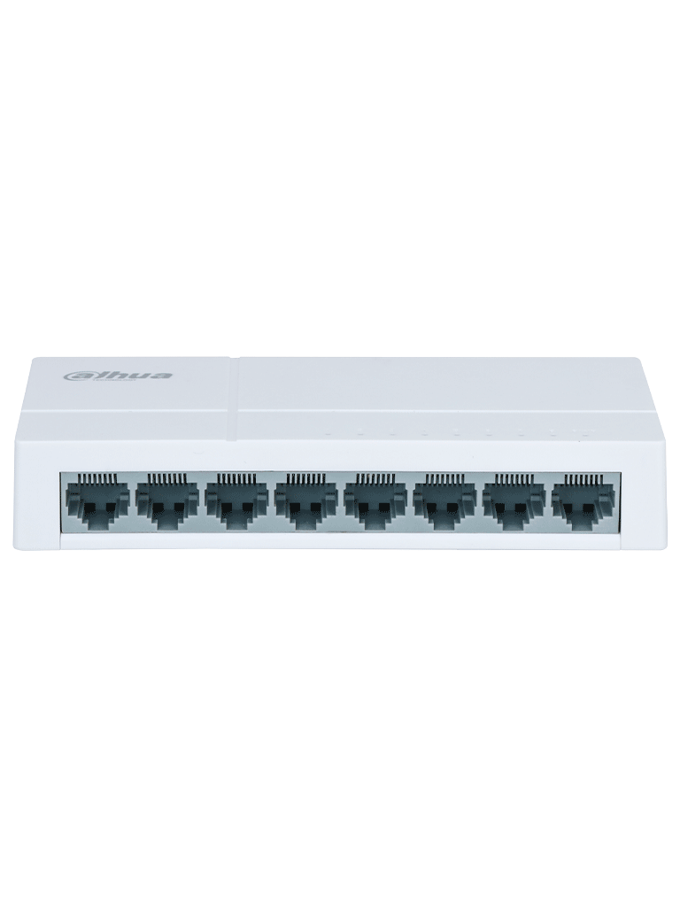 DAHUA PFS3008-8ET-L - Switch para Escritorio de 8 Puertos Fast Ethernet/ 10/100/ Diseño Compacto/ Capa 2/ switching 1.6 Gbps/ Velocidad de Reenvio de Paqutes 1.19 Mbps/ #SwitchDpxv