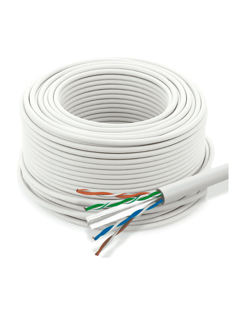 DAHUA PFM920I-6UN-C-100 - Bobina de 100 Mts de Cable UTP Cat6/ 100% Cobre/ Color Blanco/ Cubierta Retardante de Flama con Certificación CE CPR Eca/ Ideal para Video y Redes/