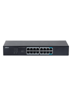 DAHUA DH-S3016-16GT- Switch Gigabit de 16 Puertos No Administrable de capa 2, con velocidad 10/100/1000 Mbps, capacidad de conmutación de 32G, tasa de reenvío de 23.8 Mbps y protección contra descargas.