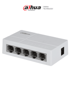 DAHUA DH-SF1005L - Switch para Escritorio 5 Puertos Fast Ethernet con velocidad de transmisión de 10/100 Mbps en un diseño compacto. Su capa 2 soporta un switching de hasta 1 Gbps y una velocidad de reenvío de 0.744 Mbps. #SwitchDpxv #VolDH