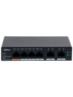 DAHUA CS4006-4GT-60 - Switch PoE de 6 Puertos Gigabit/ 4 Puertos PoE 10/100/1000/ 2 Puertos Uplink 10/100/1000/ 60 Watts Totales/ Administrable en la Nube por DoLynk Care/ PoE Hasta 250 Metros/ Carcasa Metalica/ Switching 12 Gbps #MCI2 #RMM
