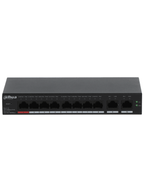 DAHUA CS4010-8ET-110 -  Switch Poe de 10 Puertos/ 8 Puertos PoE 10/100/ 2 Puertos Uplink 10/100/1000/ 110 Watts Totales/ Administrable en la Nube por DoLynk Care/ PoE 250 Metros/ Carcasa Metalica/ Switching 5.6 Gbps/