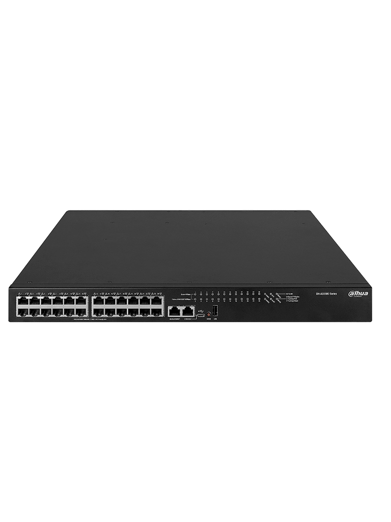 DAHUA DH-AS5500-24MGT4XF-600 - Switch de 24 Puertos PoE Gigabit/ Administrable Capa 3/ 600W Totales/ PoE & Hi-PoE/