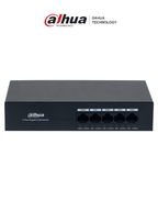 DAHUA DH-PFS3005-4GT-36 - Switch con 4 puertos Gigabit PoE y 1 puerto Uplink RJ45 10/100/1000 Mbps. Ofrece protección contra descargas eléctricas, ideal para alimentar dispositivos IP. Incluye fuente de Poder. #Anivdahua2 #SWDA