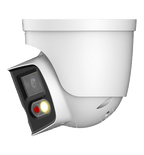 DAHUA IPC-PDW3849-A180-AS-PV Cámara IP WizSense Eyeball con multivisión en dos sensores de 4MP, ofreciendo un ángulo de 180°. Con IR de 25 m, LED de 20 m, disuasión activa, ePTZ, micrófono, altavoz, y protección IP67. #Pano180 #MV