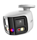 DAHUA IPC-PFW3849S-A180-AS-PV Cámara IP Bullet WizSense 2x4MP con visión de 180°, MultiVision, LED IR 25m y luz cálida 20m. Disuasión activa con micrófono dual y altavoz integrado, EPTZ, SMD 4.0, PoE, IP67, y ranura MicroSD. Ideal para seguridad avanzada.