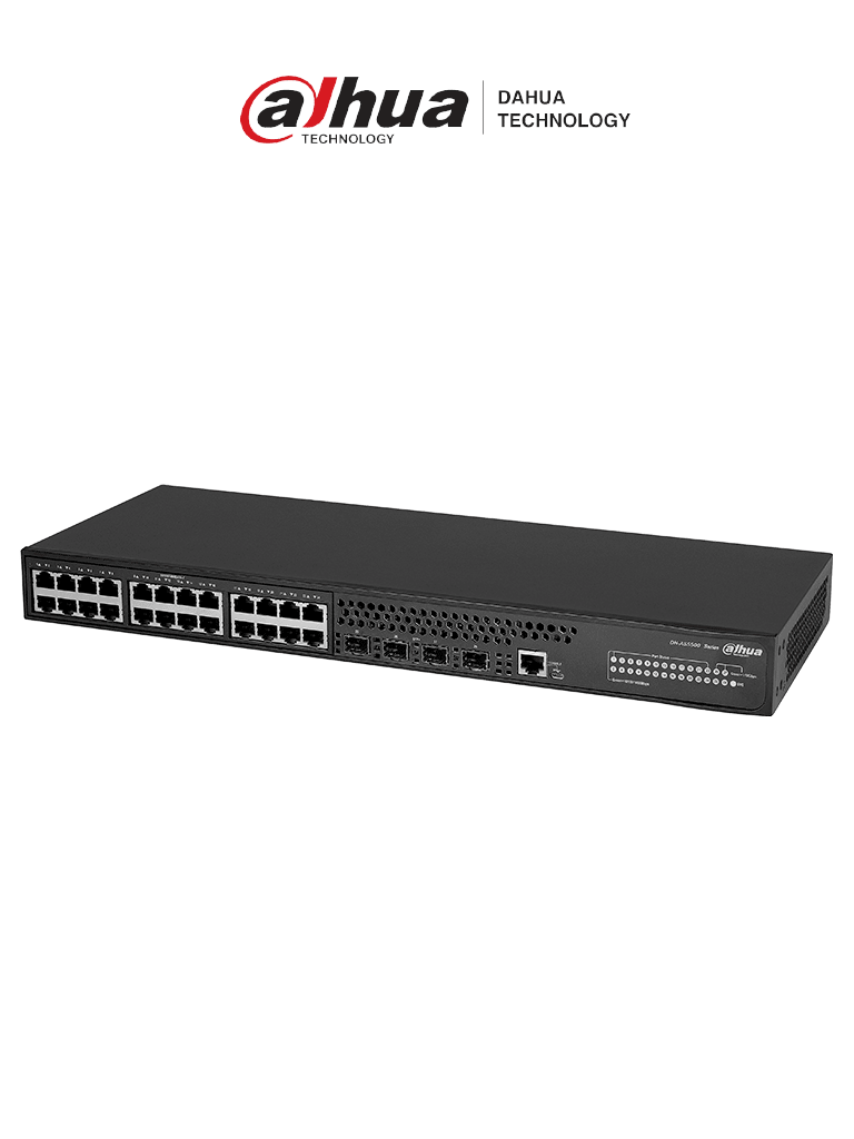 DAHUA DH-AS5500-24GT4XF / Switch Gigabit/ 24 Puertos/ PoE/ Potentes funciones L2 y L3/ Marco Inteligente Resiliente 2 (IRF2)