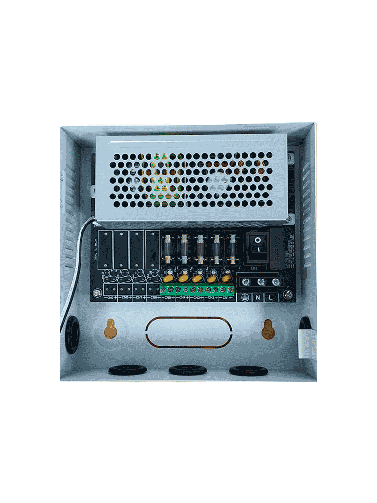 DAHUA PFM340-5CH - Fuente de Poder de 12 vcd/ 4 Amperes/ Para 5 Camaras/ Fusibles Intercambiables/ Proteccion contra Sobrecargas/ Color Blanco/