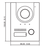 DAHUA VTO2202F-P-S2 - Frente de calle para videoportero IP/ Metálico/ Cámara de 2 MP con 160° de apertura/ IK07/ Exterior IP65/ Visión nocturna/ PoE/ Indicador de voz/ Apertura de chapa/ Solo alimentación PoE/ #VDP
