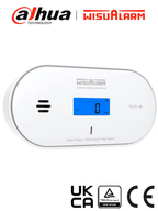DAHUA WISUALARM DHI-HY-GC30A - Detector de monóxido de carbono (CO) autónomo, Mide temperatura y humedad, Batería de 10 años, Pantalla informativa y luces indicadoras, Alarma de 85 dB, Certificaciones TÜV, CE y UKCA, #LoNuevo #Wisualarm