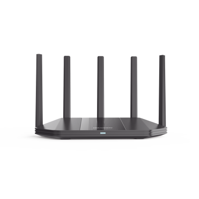Router Inalámbrico / Wifi 6 / Hasta 3000 Mbps / Doble Banda AC (2.4 GHz y 5 GHz) / 4 Puertos 1000 Mbps /  5 Antenas Omnidireccional / Interior / Beamforming Optimizado /  Administración Gratuita desde la Nube