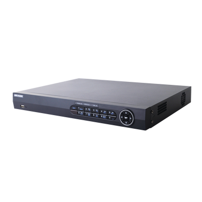 DVR/NVR 18 Canales (16+2) / 16 Canales Turbo HD hasta 2 Megapixeles / 2 Canales IP hasta 2 Megapixeles / Compresión de video avanzada / Hik-Connect P2P / Video análisis / Salida de video 4K / Entradas y Salidas de Audio y Alarma