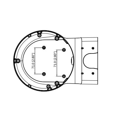 DAHUA DH-PFB211W - Brazo para Pared compatible con Cámaras Domo Modelos: HDBWxxExx, HDBWxxH-xx y
