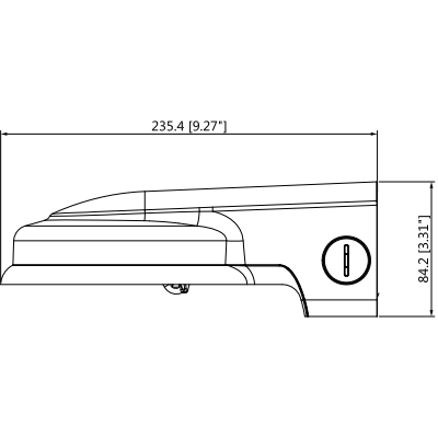 DAHUA DH-PFB211W - Brazo para Pared compatible con Cámaras Domo Modelos: HDBWxxExx, HDBWxxH-xx y