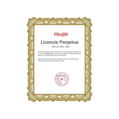 Paquete de expansión para controladores inalámbricos serie Ruijie WS hasta 1024 APs interior en techo o 2048 APs interior montaje en pared.