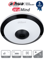 DAHUA IPC-EW5541N-AS - Cámara IP FishEye de 5 MP/WinzMind/ IR de 10 Mts/H.265+/ PoE/ WDR Real/ Micrófono Integrado/ Heat Map/ Detección Inteligente/ Ranura para MicroSD/E&S de Alarma/E&S de Audio/ 3D DNR, HLC, BLC/Interior #MDIP #IMD #FAB #DA5 #MCI2 #IPMC