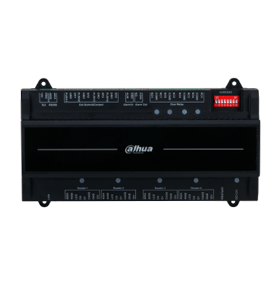 DAHUA ASC2204B-S  - Panel de Control de Acceso para 4 Puertas y 4 Lectoras/  TCP/IP/ Comunicación RS-485 y Wiegand/ 100,000 Usuarios, 3,000 Huellas y 500,000 Registros/ Soporta Interlock, Anti-passback, Desbloqueo Remoto/ Funcion WatchDog/