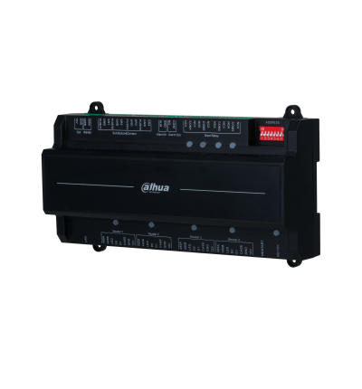 DAHUA ASC2204B-S  - Panel de Control de Acceso para 4 Puertas y 4 Lectoras/  TCP/IP/ Comunicación RS-485 y Wiegand/ 100,000 Usuarios, 3,000 Huellas y 500,000 Registros/ Soporta Interlock, Anti-passback, Desbloqueo Remoto/ Funcion WatchDog/