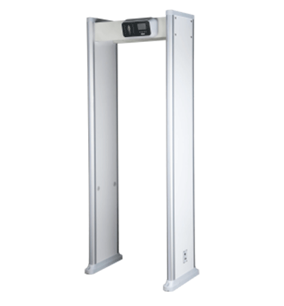 DAHUA ISC-D118C - Arco detector de metales con 18 zonas y pantalla LCD de 3.5". Ofrece 9 sonidos de alarma ajustables en 10 niveles de volumen, luces indicadoras por área, contador de pasos y alarmas, y 255 niveles de sensibilidad configurables.