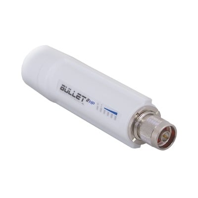 Bullet 2 HP, 802.11 b/g (2.4 GHz), 800 mW, 54 Mbps.