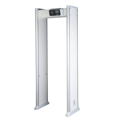 DAHUA ISC-D118 - Arco Detector de Metales con 18 Zonas de Detección. Pantalla LCD de 3.5" con interfaz intuitiva. Ofrece 9 tonos de alarma y 10 niveles de volumen ajustables. Cuenta con un contador de pasos y alarmas.