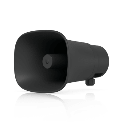 UniFi Protect AI Horn Speaker, Altavoz IP 120 dB, PoE+, Alerta AI Avanzada, Montaje Pared, Esquina y Poste, IP66, Color Negro