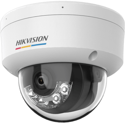 [Dual Light + ColorVu] Domo IP 4 Megapixel / Lente 2.8 mm / 30 mts IR + 30 mts Luz Blanca / Micrófono Integrado / ACUSENSE Lite / Exterior IP67 / IK08 / WDR 120 dB / PoE / Micro SD