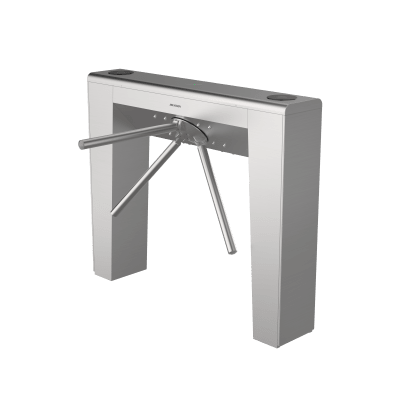 Torniquete Estético Trípode Bidireccional de Acero Inoxidable / 2 Millones de Ciclos MCBF / Interior y Exterior Protegido / LEDs indicadores de Entrada y Salida / Tipo Puente