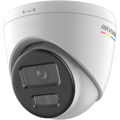[Dual Light + ColorVu] Turret IP 2 Megapixel / Lente 2.8 mm / 30 mts IR + 30 mts Luz Blanca / Micrófono Integrado / ACUSENSE Lite / Exterior IP67 / dWDR / PoE / Micro SD