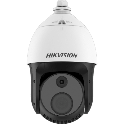 PTZ IP Dual / Lente Térmico 25 mm (384 X 288) / Lente óptico 32X (2 Megapixel) / 100 mts IR / Termografia / WDR 120 dB / Exterior IP66 / MicroSD